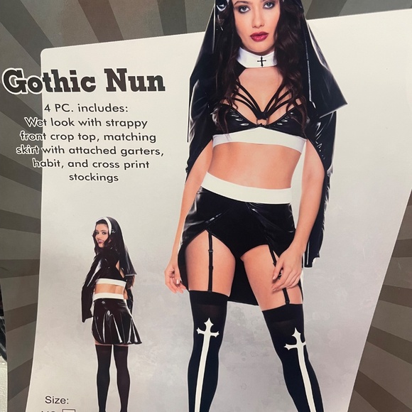 Sexy nun costume s/m - Picture 3 of 8